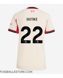 Günstige Liverpool Hugo Ekitike #22 Auswärtstrikot Damen 2025-26 Kurzarm
